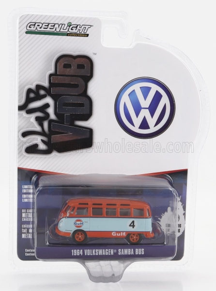 GREENLIGHT 36070B - 1:64 VW T1 Samba Minibus #4 GULF 1964